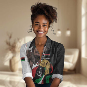 Afro Libya Women Casual Shirt Arabian Eagle - Independence Day LT15