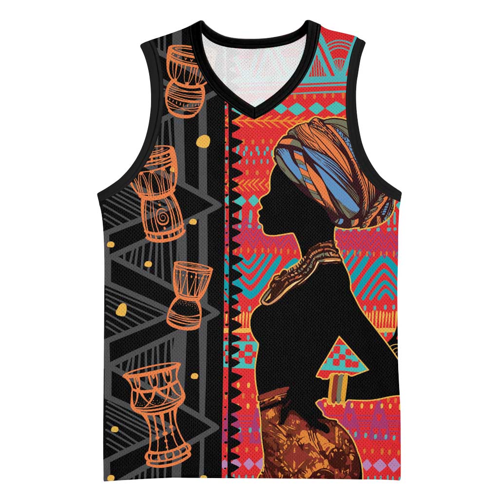 African Women Basketball Jersey Ethnic Pattern LT15