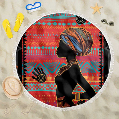 African Women Beach Blanket Ethnic Pattern