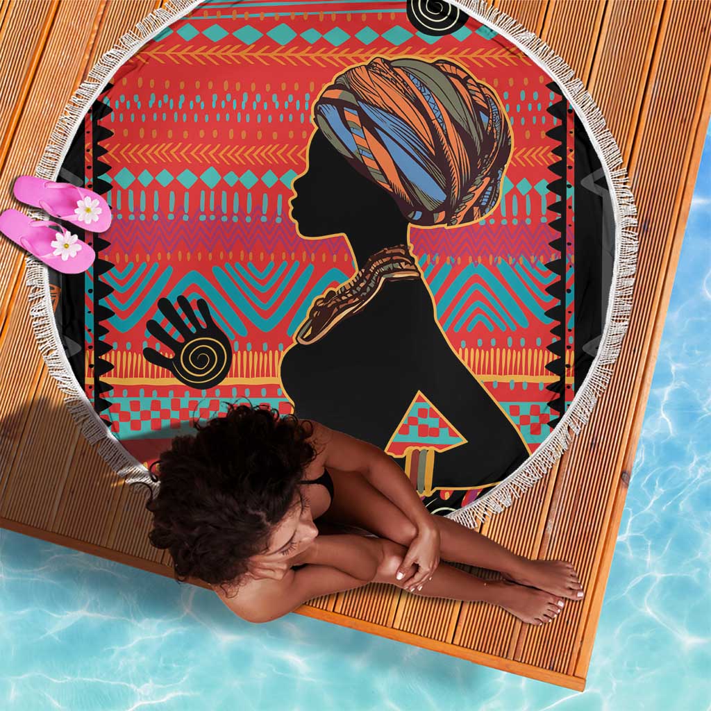 African Women Beach Blanket Ethnic Pattern