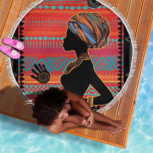 African Women Beach Blanket Ethnic Pattern
