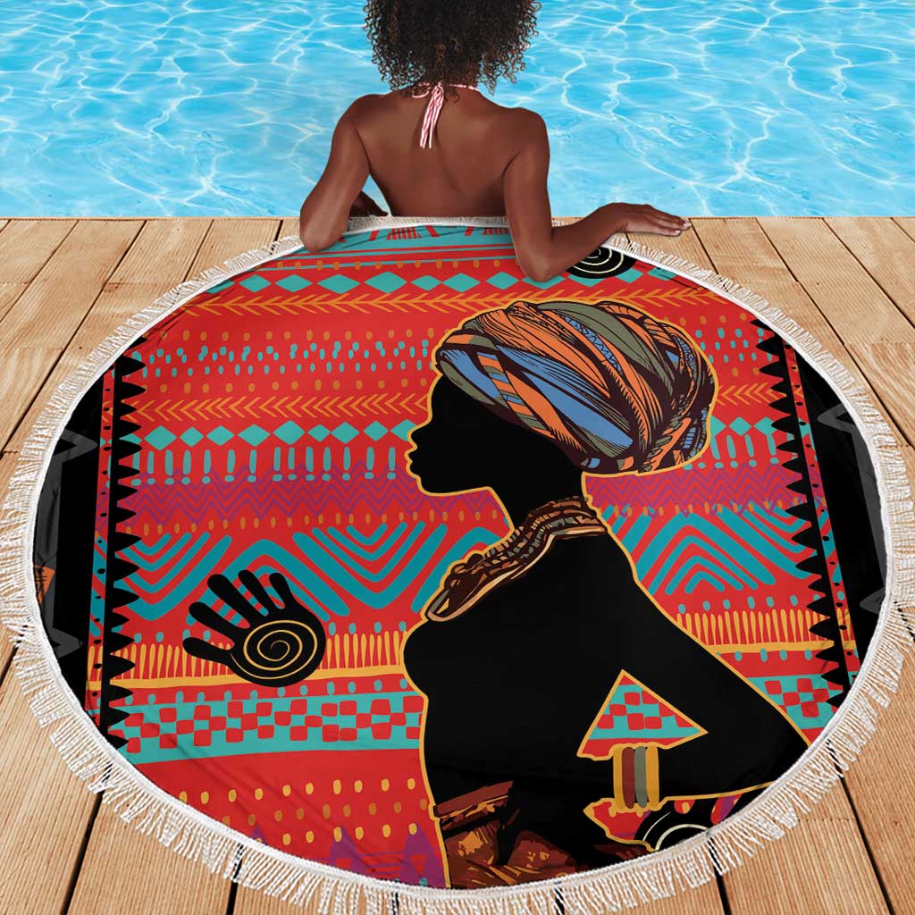 African Women Beach Blanket Ethnic Pattern