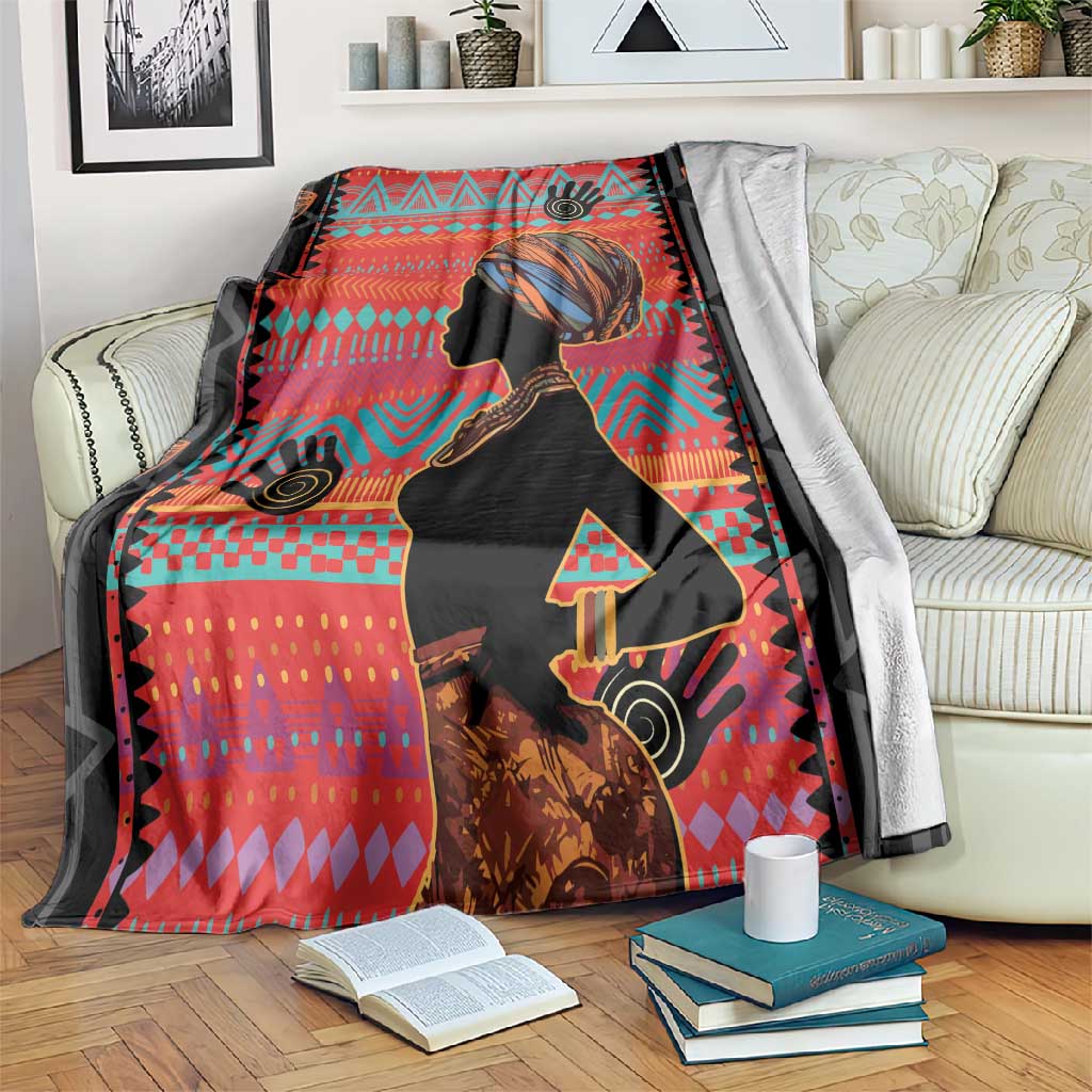 African Women Blanket Ethnic Pattern