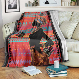 African Women Blanket Ethnic Pattern