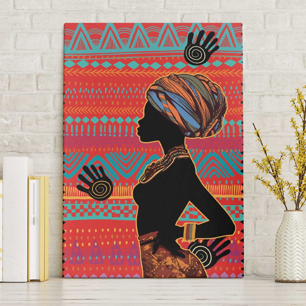 African Women Canvas Wall Art Ethnic Pattern