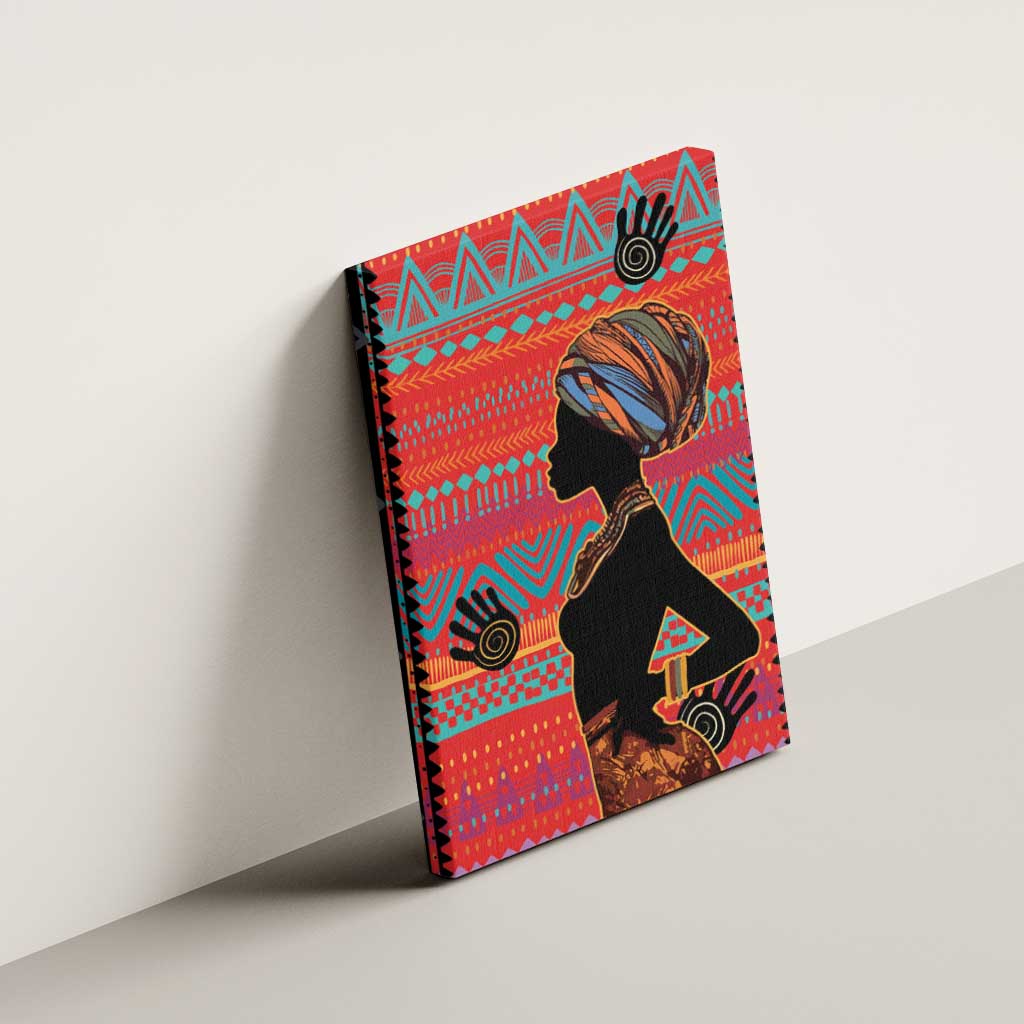 African Women Canvas Wall Art Ethnic Pattern