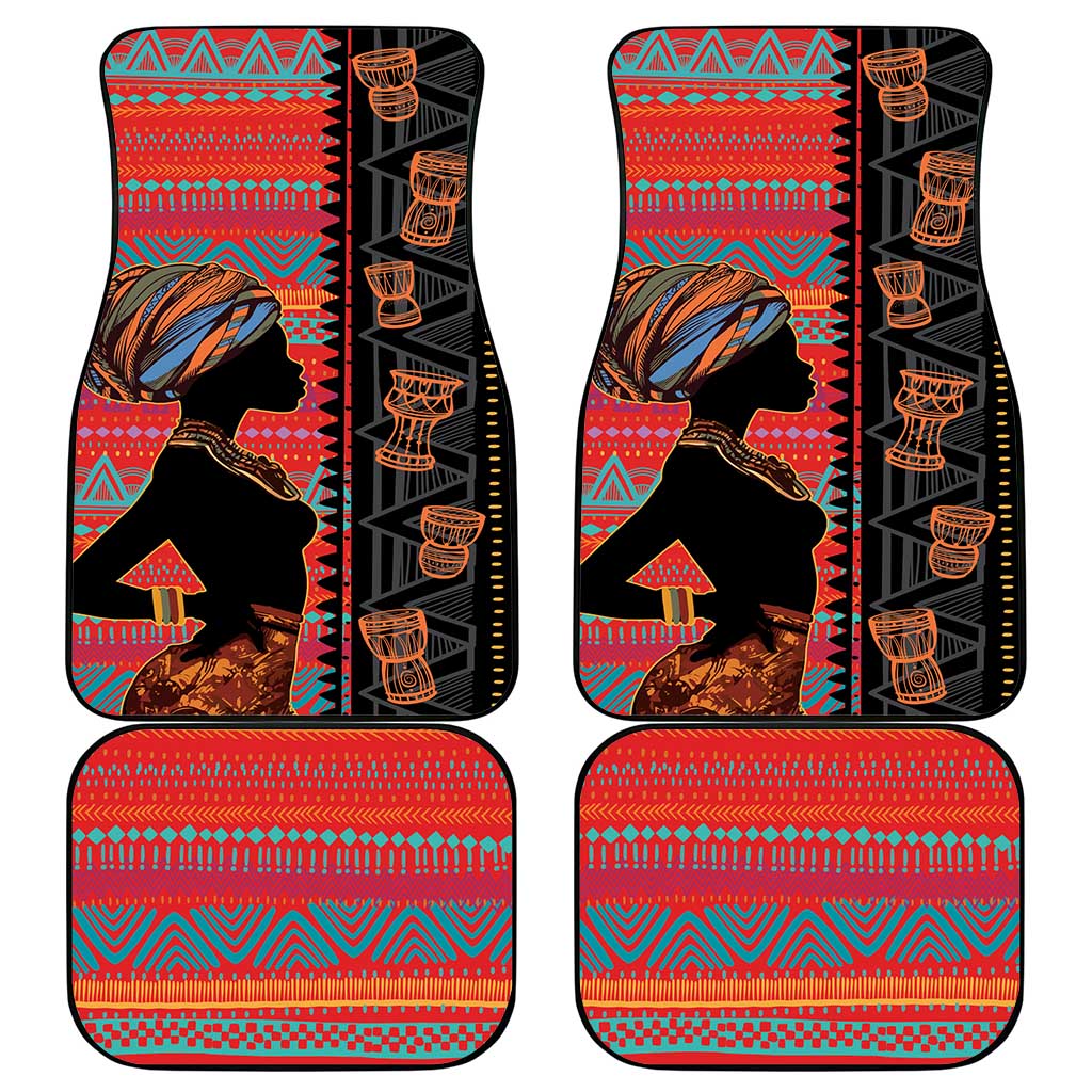 African Women Car Mats Ethnic Pattern