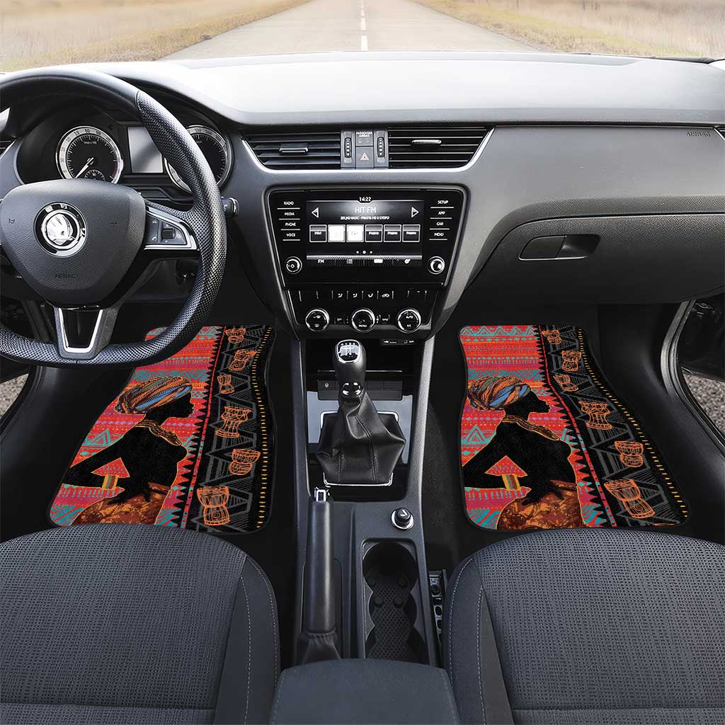 African Women Car Mats Ethnic Pattern