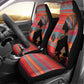 African Women Car Seat Cover Ethnic Pattern