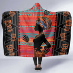 African Women Hooded Blanket Ethnic Pattern
