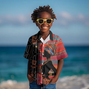 African Women Kid Hawaiian Shirt Ethnic Pattern