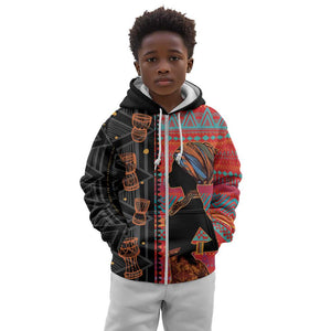 African Women Kid Hoodie Ethnic Pattern