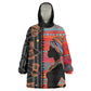 African Women Kid Wearable Blanket Hoodie Ethnic Pattern
