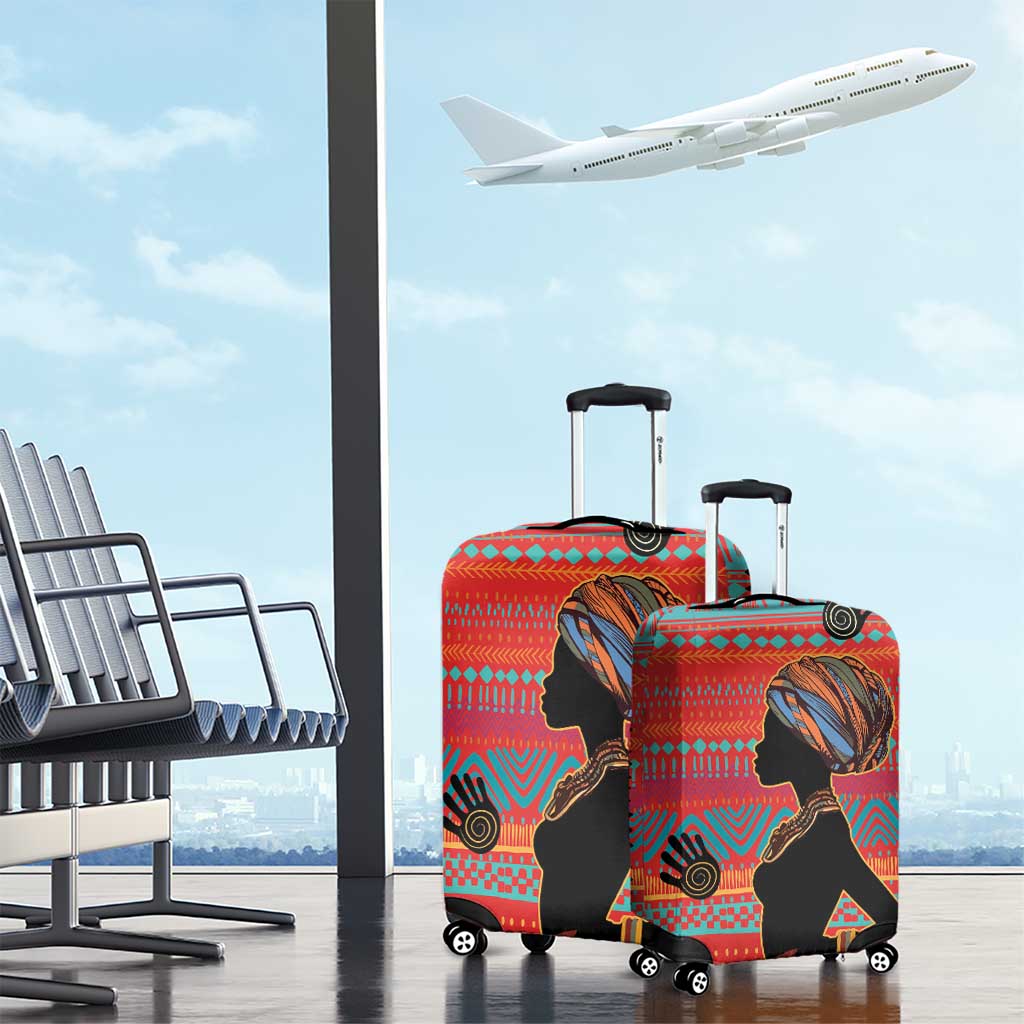 African Women Luggage Cover Ethnic Pattern