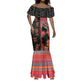 African Women Mermaid Dress Ethnic Pattern
