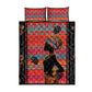 African Women Quilt Bed Set Ethnic Pattern