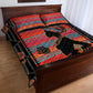 African Women Quilt Bed Set Ethnic Pattern