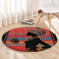 African Women Round Carpet Ethnic Pattern