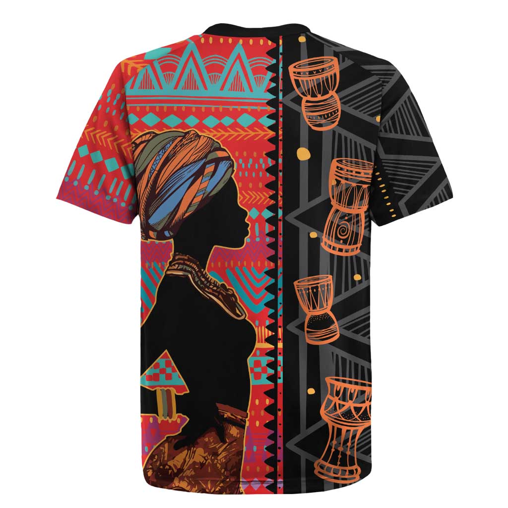 African Women Rugby Jersey Ethnic Pattern