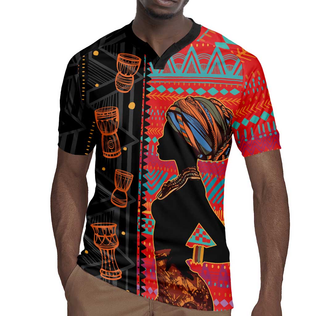 African Women Rugby Jersey Ethnic Pattern
