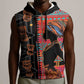 African Women Sleeveless Zip Hoodie Ethnic Pattern - African Pride