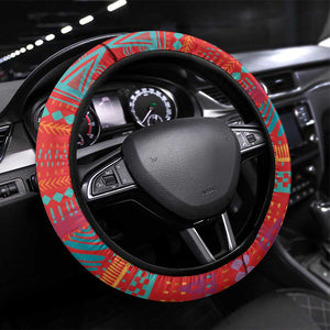 African Women Steering Wheel Cover Ethnic Pattern