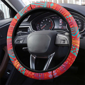 African Women Steering Wheel Cover Ethnic Pattern