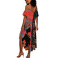 African Women Summer Maxi Dress Ethnic Pattern