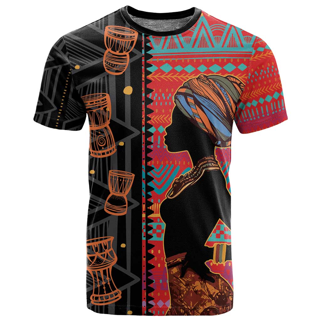 African Women T shirt Ethnic Pattern