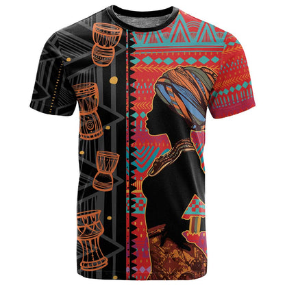 African Women T shirt Ethnic Pattern