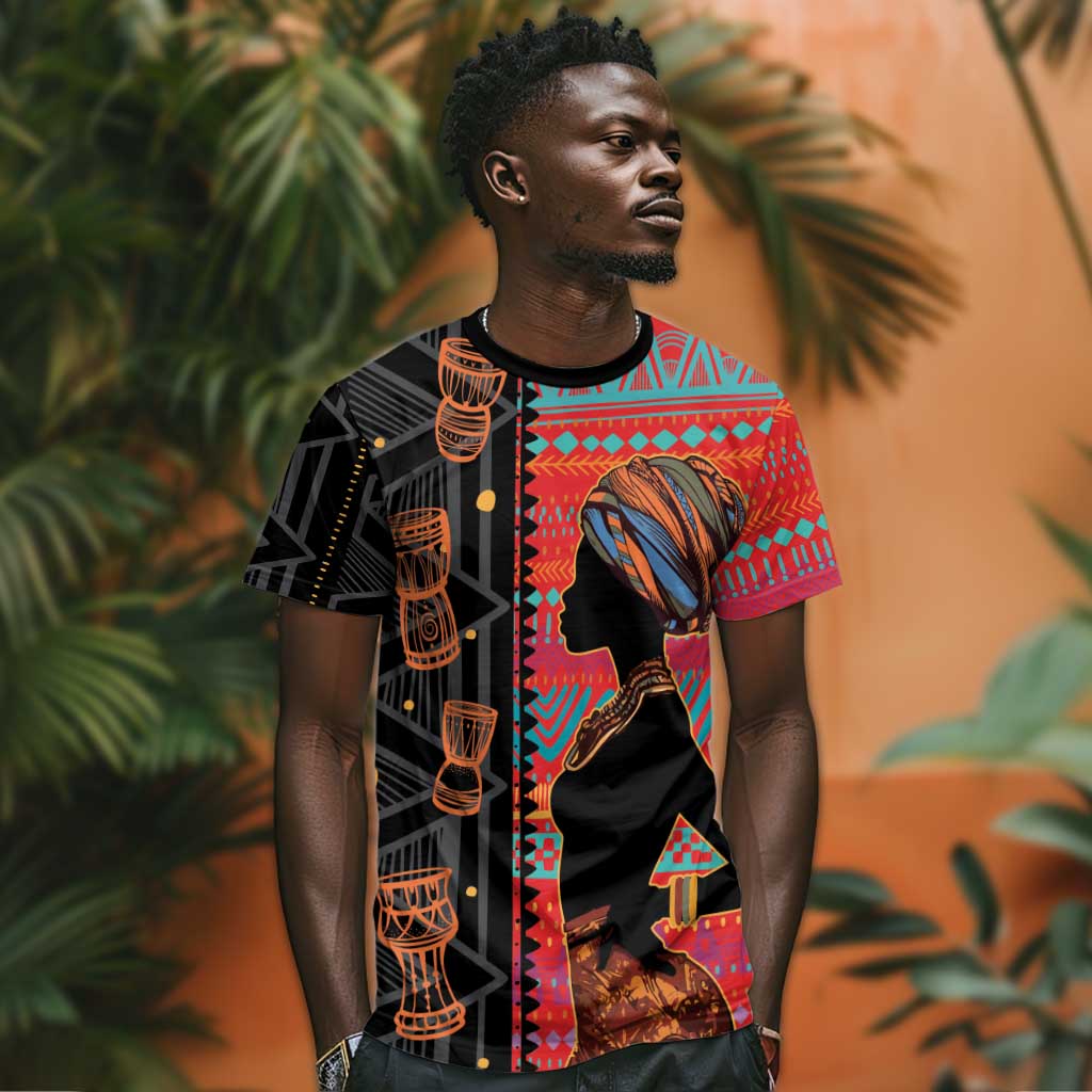 African Women T shirt Ethnic Pattern
