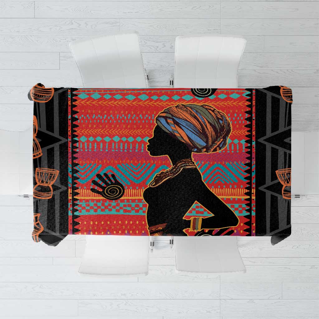 African Women Tablecloth Ethnic Pattern