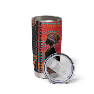 African Women Tumbler Cup Ethnic Pattern