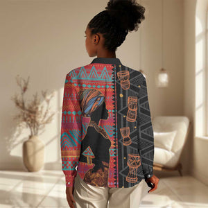 African Women Women Casual Shirt Ethnic Pattern LT15