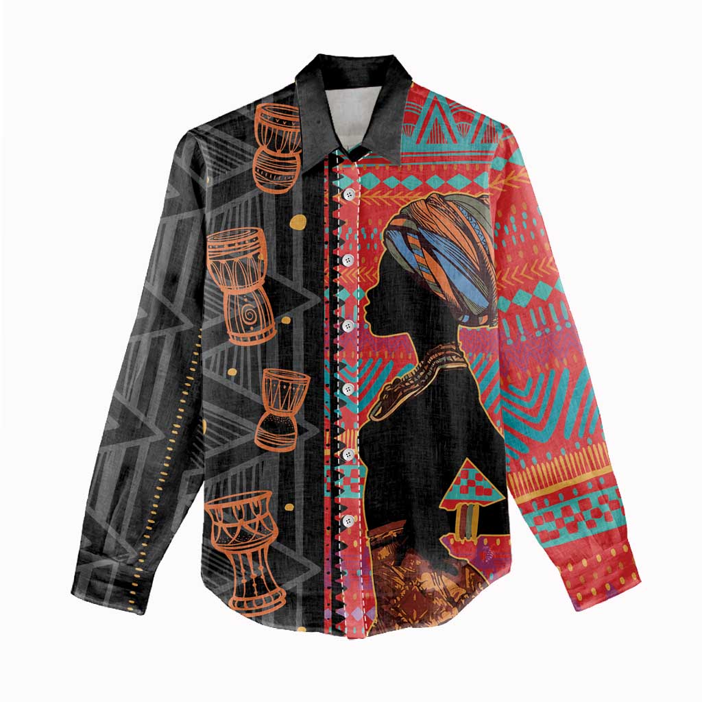 African Women Women Casual Shirt Ethnic Pattern LT15