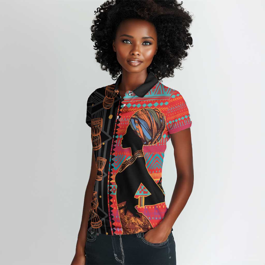 African Women Women Polo Shirt Ethnic Pattern