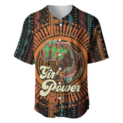 Happy International Women's Day Baseball Jersey Black Girl Power