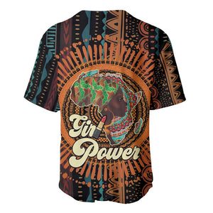 Happy International Women's Day Baseball Jersey Black Girl Power