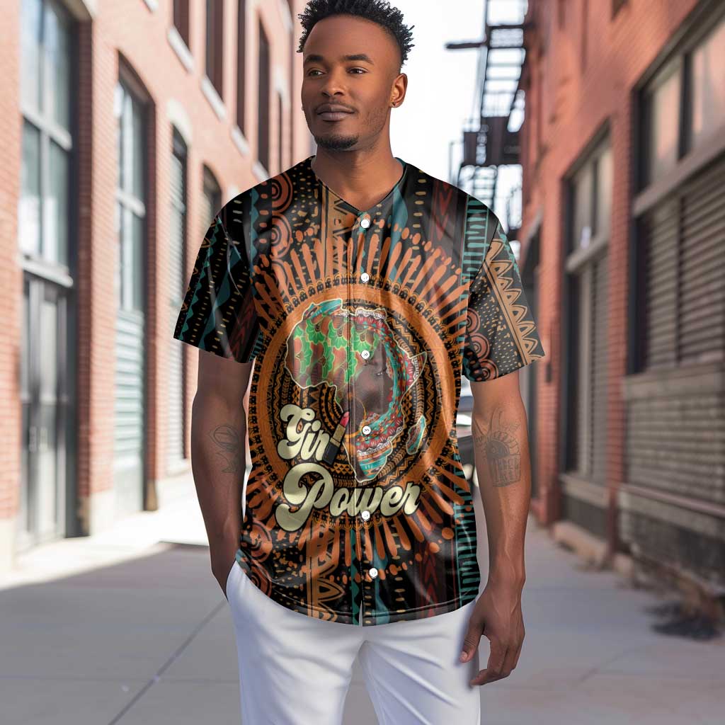 Happy International Women's Day Baseball Jersey Black Girl Power