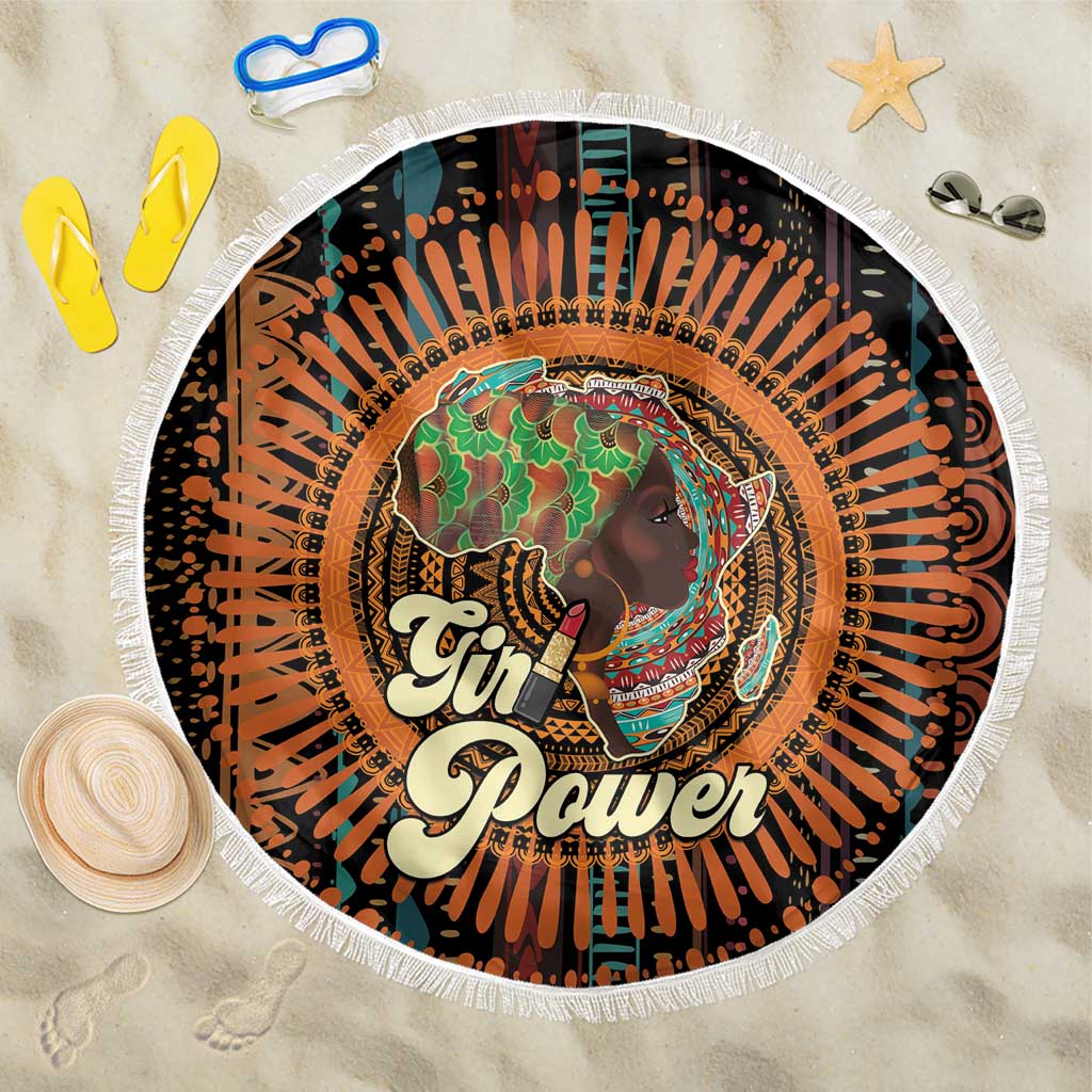 Happy International Women's Day Beach Blanket Black Girl Power