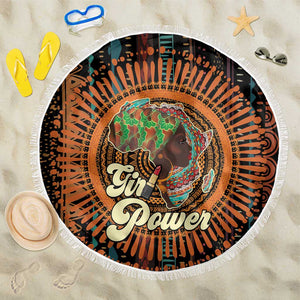 Happy International Women's Day Beach Blanket Black Girl Power