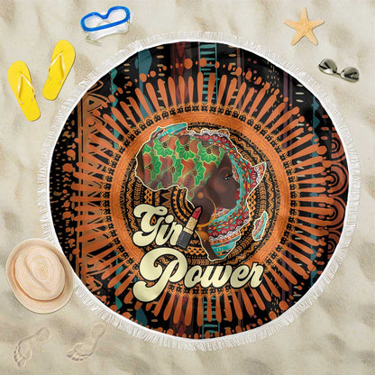 Happy International Women's Day Beach Blanket Black Girl Power