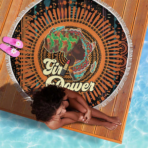 Happy International Women's Day Beach Blanket Black Girl Power