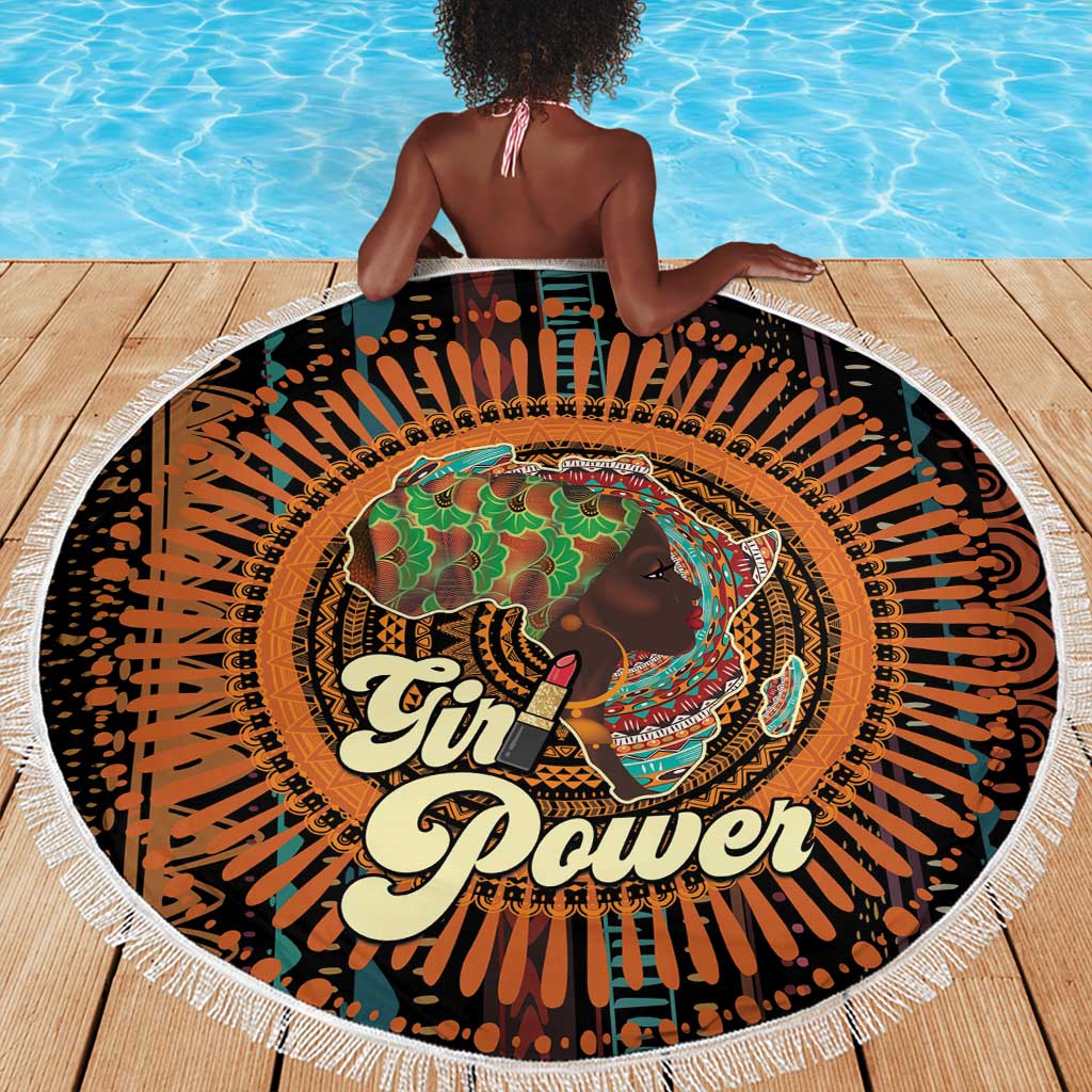 Happy International Women's Day Beach Blanket Black Girl Power