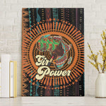 Happy International Women's Day Canvas Wall Art Black Girl Power