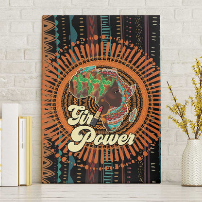 Happy International Women's Day Canvas Wall Art Black Girl Power