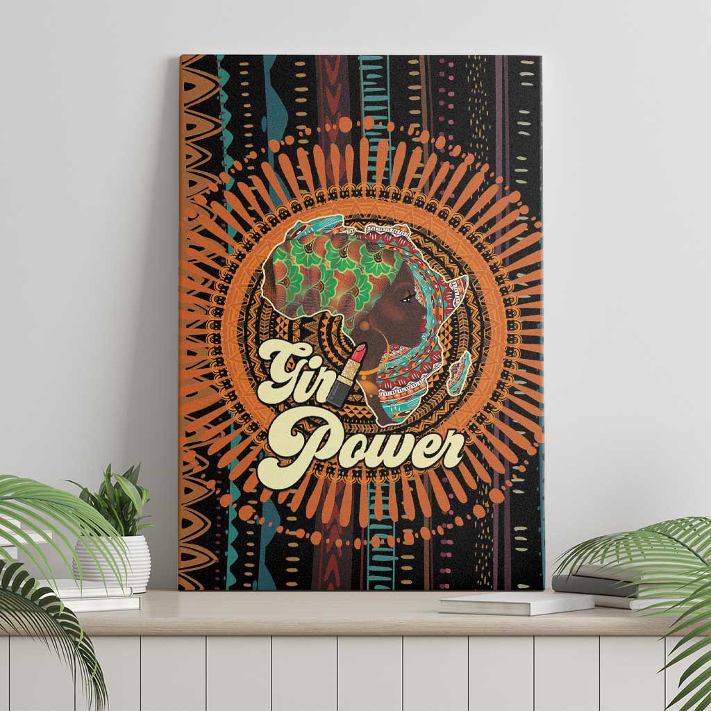 Happy International Women's Day Canvas Wall Art Black Girl Power