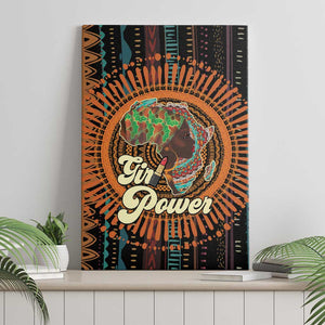 Happy International Women's Day Canvas Wall Art Black Girl Power