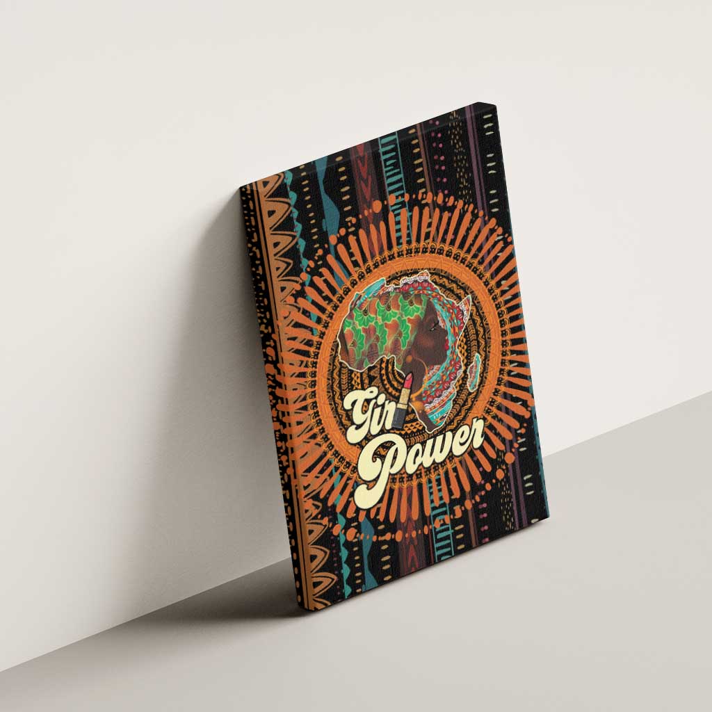 Happy International Women's Day Canvas Wall Art Black Girl Power