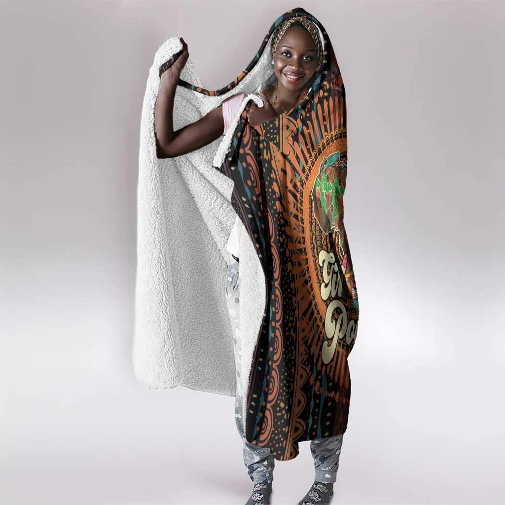 Happy International Women's Day Hooded Blanket Black Girl Power